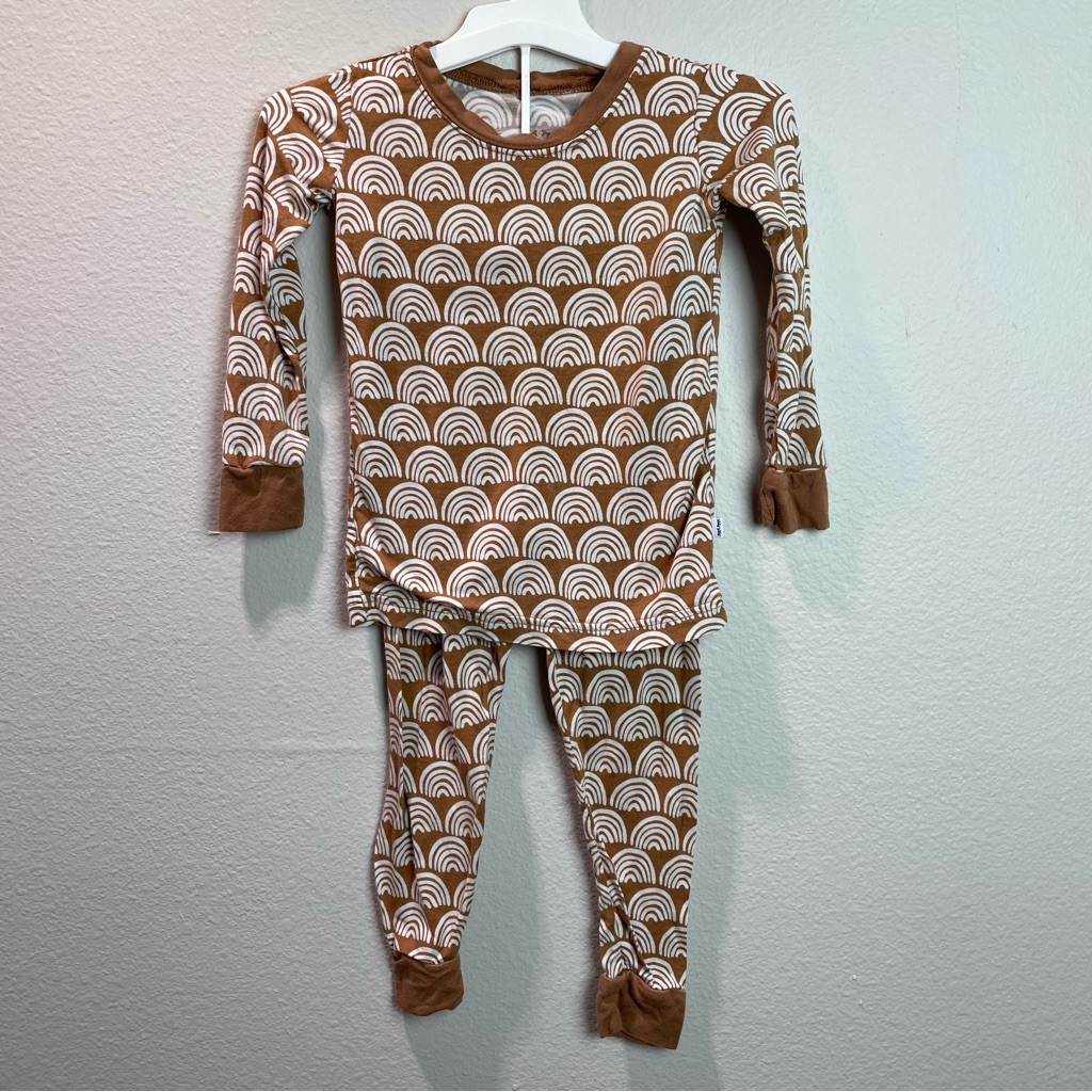 Little Sleepies Rust Rainbows Pj Set